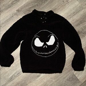 Disney Nightmare Before Christmas Black Sherpa pullover